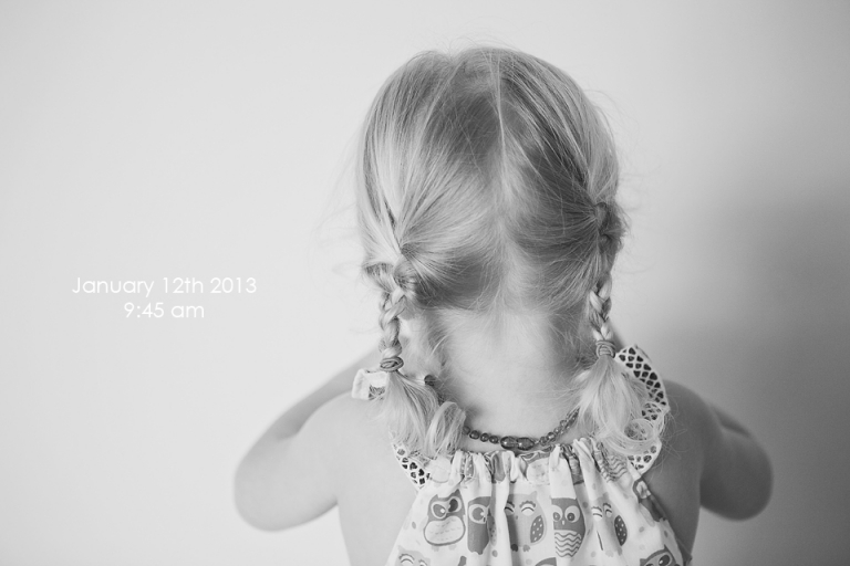 brisbane baby photographer cute little girl in plaits